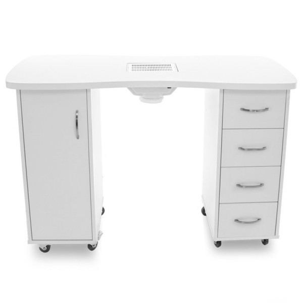 Bureau 2027 blanc deux armoires avec absorbeur