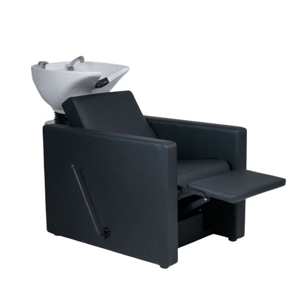 RIPPLE - WHITE UPPER PART.BLACK.SHAMPOO UNIT WITH FOOTREST