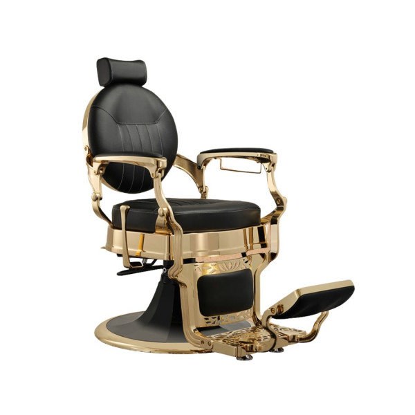 CAESAR + GOLD - BLACK.BARBER CHAIR