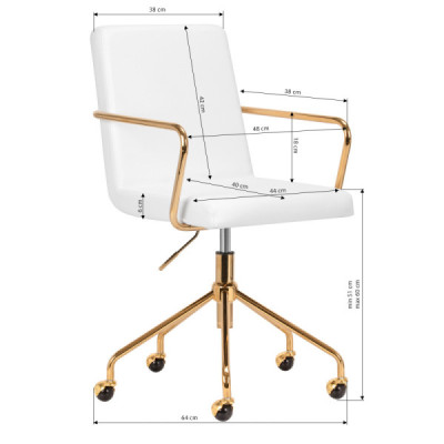 Cosmetic chair QS-OF211G white