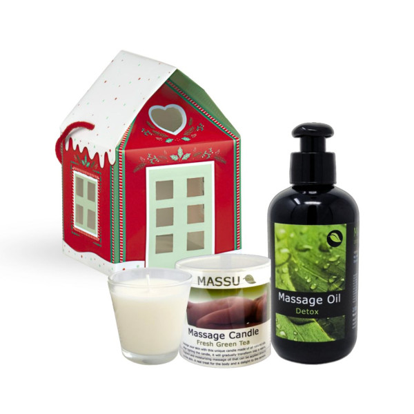 MASSU Óleo e vela de Massagem Aromaterapia Giftset