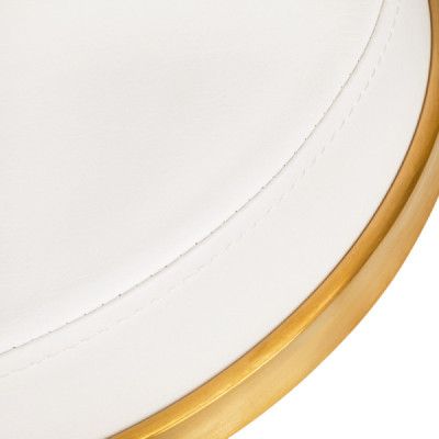 BANCO DE ESTÉTICA BRANCO E GOLD