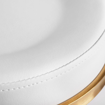 Banco de estética Branco e dourado