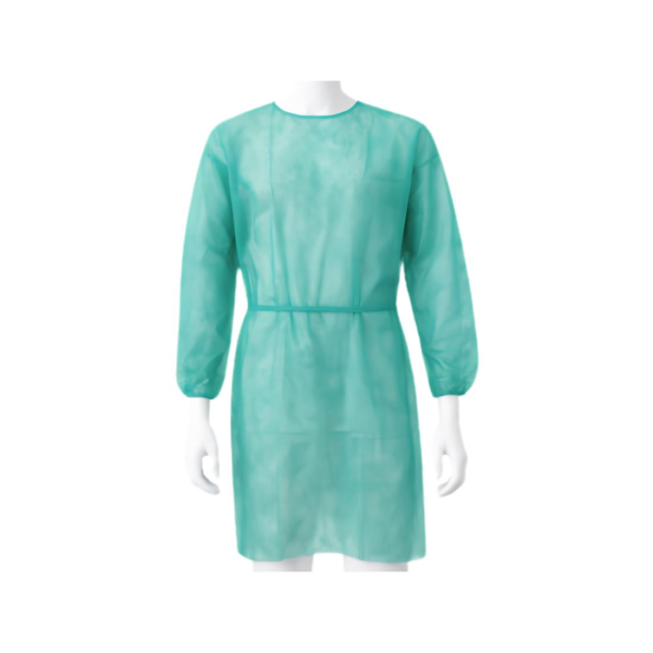 Bata descartável com manga verde emb.10un