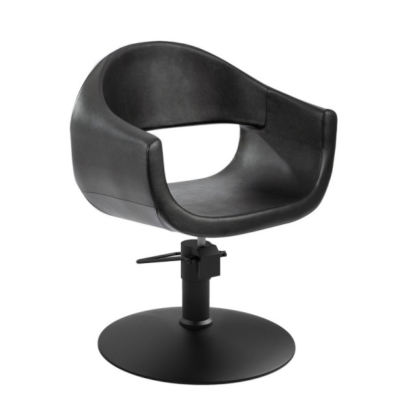 GLAM - BLACK.ROUND BASE.STYLING CHAIR