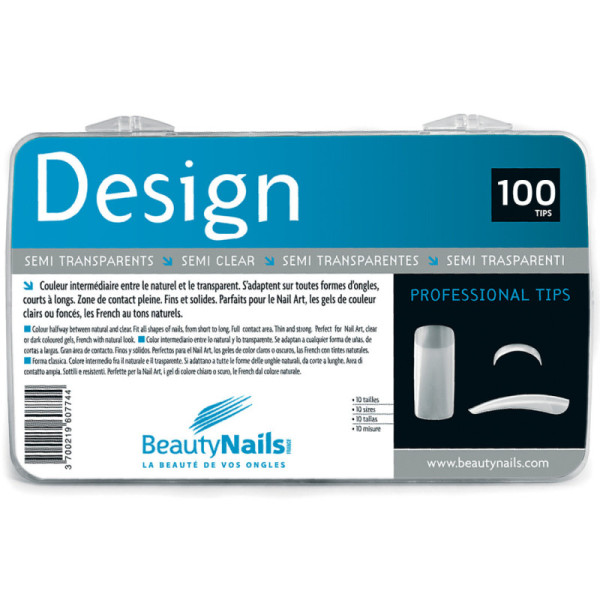Tips Design Semi-Transparentes emb.100unid.