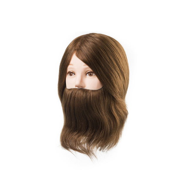 Cabeça de Manequim Masculino c/ barba 100% Natural 15-18cm